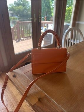 Zara Women's Orange Top-Handle Crossbody Bag - Unbranded
